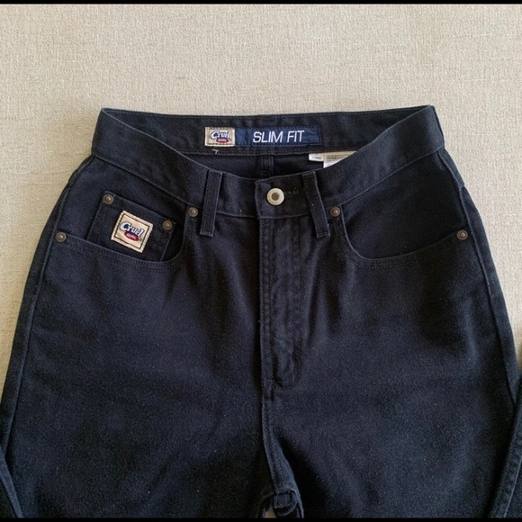 High waisted Black straight Leg Cruel Girl Jeans - Picture 2 of 6